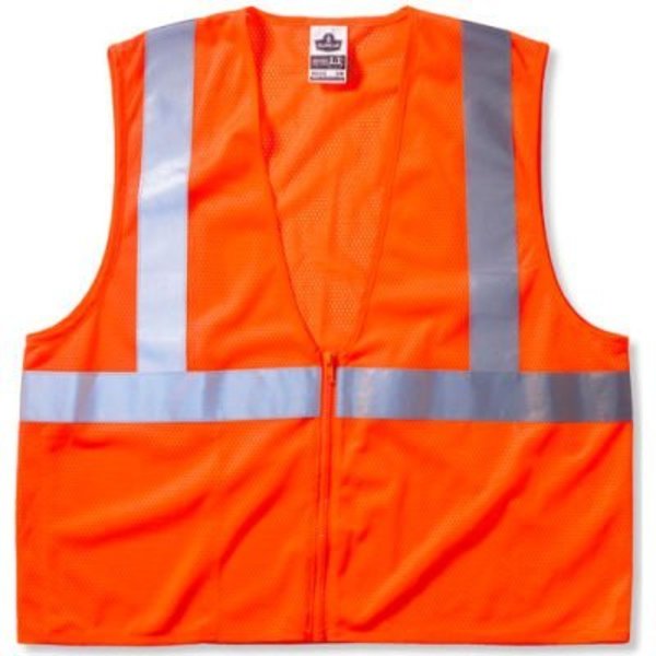 Ergodyne GloWear 8210Z Class 2 Economy Vest, Orange, S/M 21043